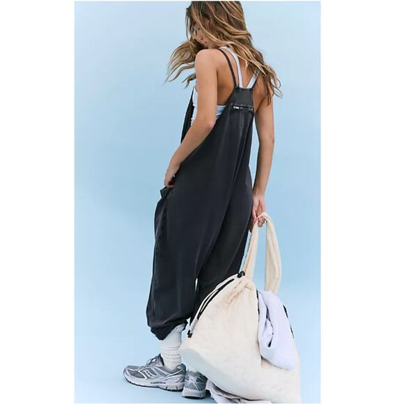 New FREE PEOPLE MOVEMENT Women's Washed Black Hot Shot Romper Size S - Picture 4 of 9